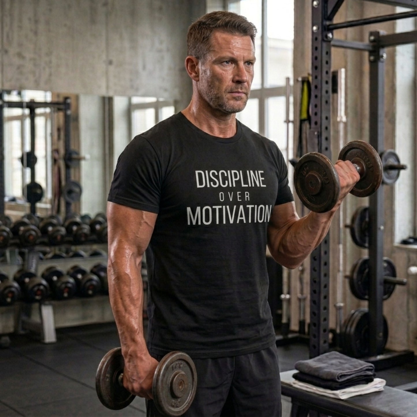 Discipline Over Motivation T-Shirt | Premium Mindset Tee